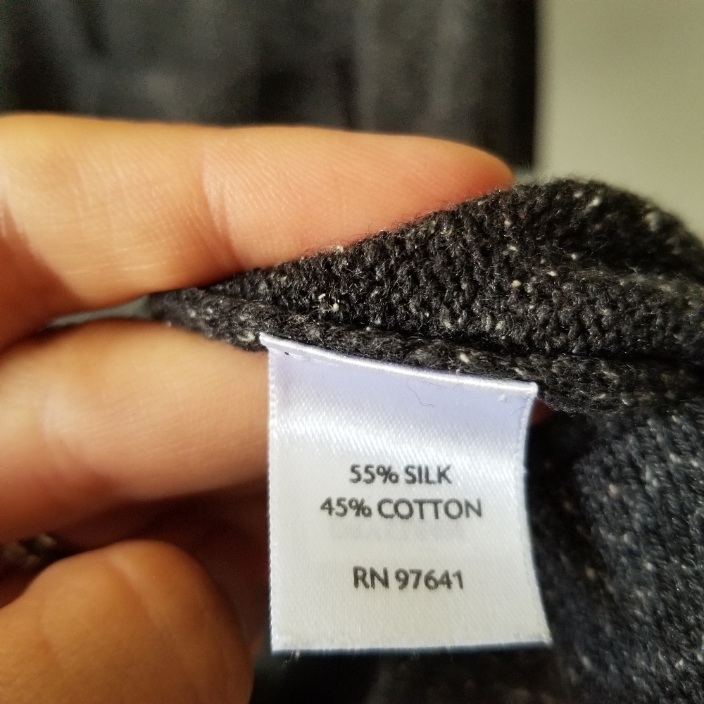 J Jill Speckled Gray Silk Cotton Sweater Dress SP - Picture 5 of 10